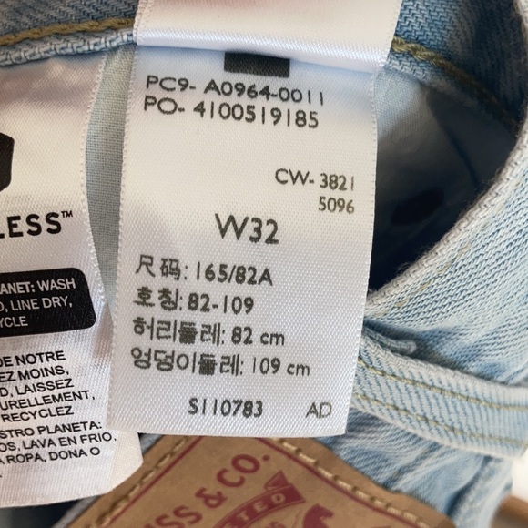 Levi’s Low pro midrise Straight leg jean distressed denim cotton 32 - Picture 16 of 17